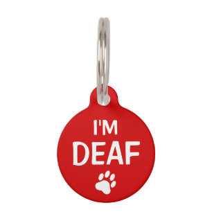 Placa Para Mascotas Estoy Sordo Texto Con Nombre Personalizado Y Númer