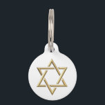 Placa Para Mascotas Estrella de David de oro<br><div class="desc">Estrella de David de oro

No dude en para añadir sus propias palabras y/o imágenes a este artículo vía las grandes herramientas del arreglo para requisitos particulares de Zazzle.  Este diseño también disponible en docenas de otros productos. ¡Gracias por parar cerca! ¡Dios bendice!</div>