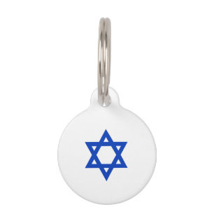 Placa Para Mascotas Estrella de David israelí