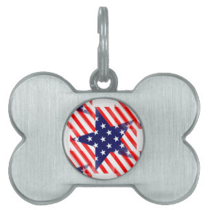 Placa Para Mascotas estrella de estados unidos