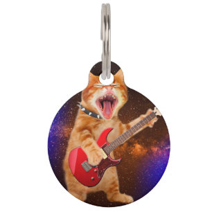 Placa Para Mascotas Estrella de rock
