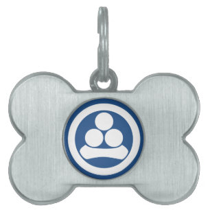 Placa Para Mascotas Estrella de Watanabe en círculo