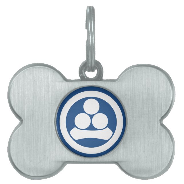Placa Para Mascotas Estrella de Watanabe en círculo (Frente)