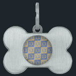 Placa Para Mascotas Estrella Judaica De David Metalizado Gold Blue<br><div class="desc">Está viendo la colección de diseño de Lee Hiller. Coleccionista,  ropa,  regalos y objetos de colección Lee Hiller Photography o colección de arte digital. Puedes ver su fotografía de la naturaleza en http://HikeOurPlanet.com/ y seguir su blog de senderismo dentro del Parque Nacional de Hot Springs.</div>