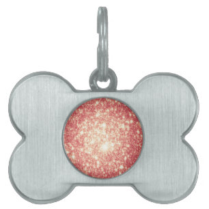 Placa Para Mascotas Estrellas de Champán de Melocotón