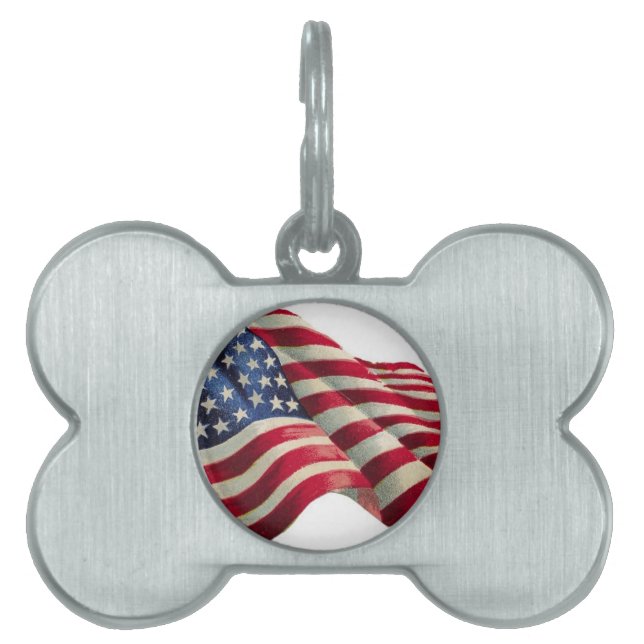 Placa Para Mascotas Estrellas N Stripes (Frente)