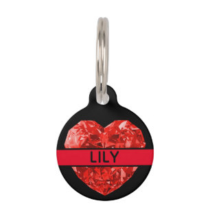 Placa Para Mascotas Etiqueta adaptable del mascota del corazón de la