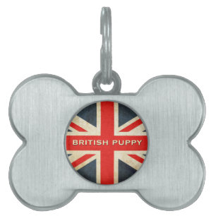Placa Para Mascotas Etiqueta británica de identificación de mascotas d