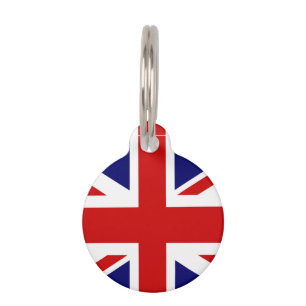 Placa Para Mascotas Etiqueta británica del mascota de la bandera de