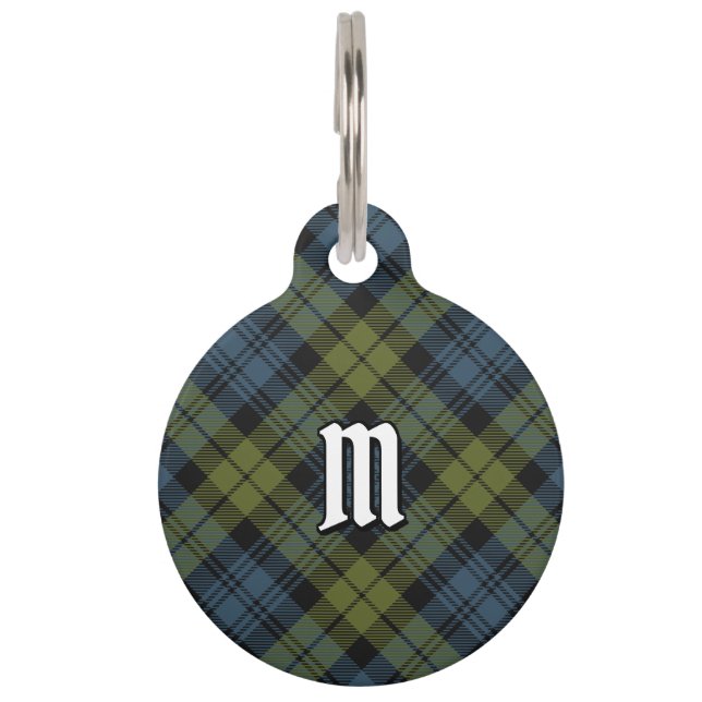 Placa Para Mascotas Etiqueta Campbell Tartan Pet ID (Anverso)