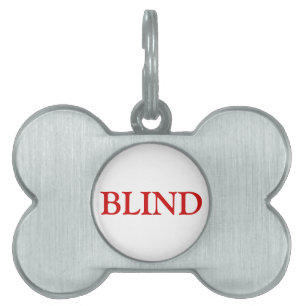 Placa Para Mascotas Etiqueta ciega del mascota - rojo