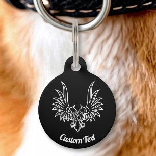 Placa Para Mascotas Etiqueta con nombre de águila con dos cabezas