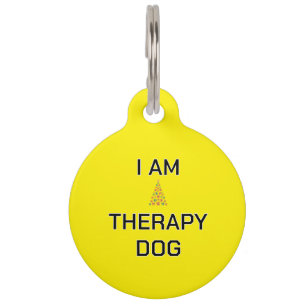 Placa Para Mascotas Etiqueta con nombre de perro personalizada Therapy
