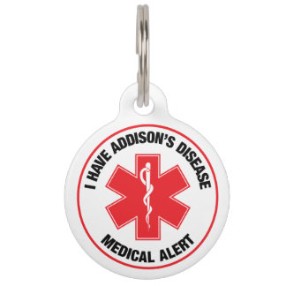 Placa Para Mascotas Etiqueta de alerta médica para la enfermedad de Ad