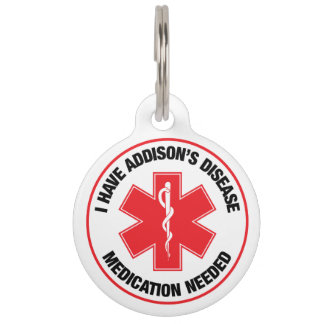 Placa Para Mascotas Etiqueta de alerta médica para la enfermedad de Ad