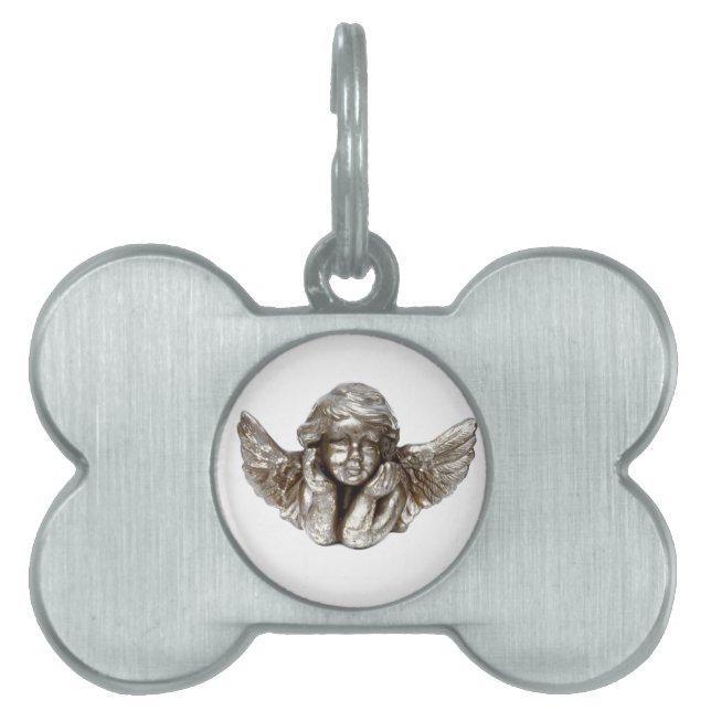 Placa Para Mascotas Etiqueta de ángel de mascota Guardian (Frente)