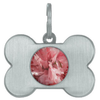 Placa Para Mascotas Etiqueta de bonito rosa con amapola