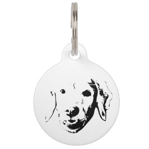 Placa Para Mascotas Etiqueta de Cara Feliz