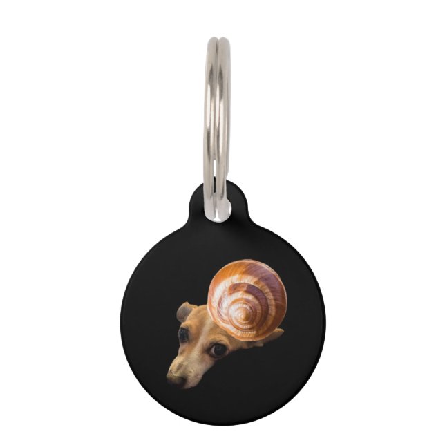 Placa Para Mascotas Etiqueta de caracol (Anverso)