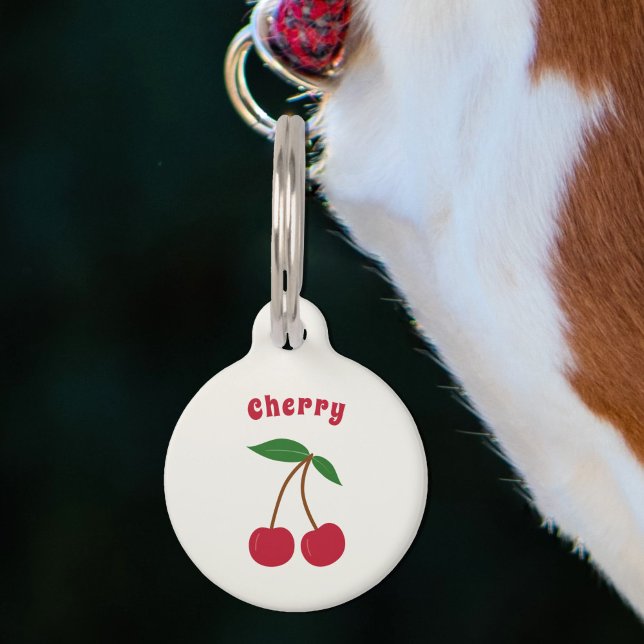 Placa Para Mascotas Etiqueta de cereza de mascota (Cherry Pet Tag)