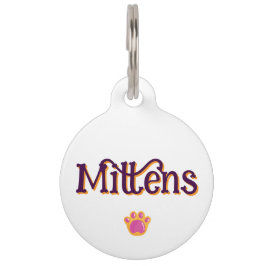 Placa Para Mascotas Etiqueta de collar de mascota simple y linda