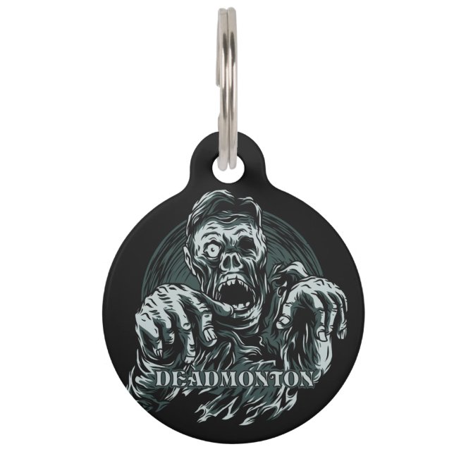 Placa Para Mascotas Etiqueta de encargo del mascota del texto (Anverso)