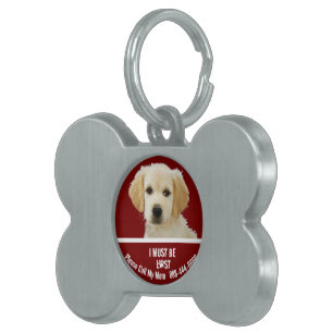 Placa Para Mascotas Etiqueta de hueso de perro personalizada Etiquet