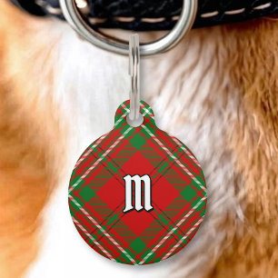 Placa Para Mascotas Etiqueta de identificación de Clan Scott Red Tarta