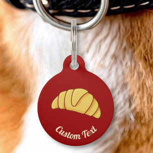 Placa Para Mascotas Etiqueta de identificación de Croissant
