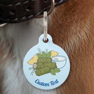 Placa Para Mascotas Etiqueta de identificación de Dolmadakia