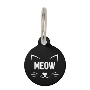 Placa Para Mascotas Etiqueta de identificación de gato de color blanco