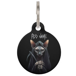 Placa Para Mascotas Etiqueta de identificación de gato Sphynx Segador 