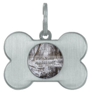 Placa Para Mascotas Etiqueta de identificación de la nieve de Riversid