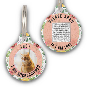 Placa Para Mascotas Etiqueta de identificación de mascota con código Q