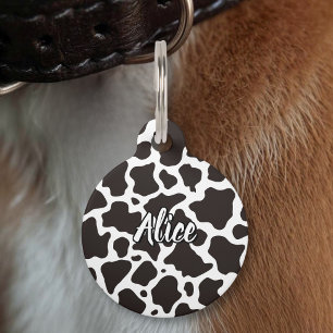 Placa Para Mascotas Etiqueta de identificación de mascota con patrón d