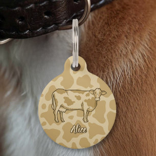 Placa Para Mascotas Etiqueta de identificación de mascota con perfil d