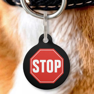 Placa Para Mascotas Etiqueta de identificación de mascota con señal de