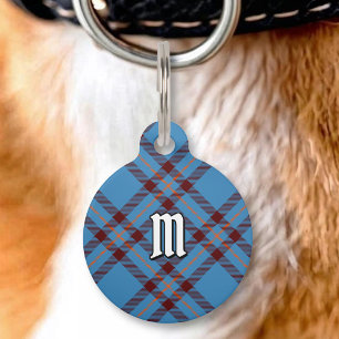 Placa Para Mascotas Etiqueta de identificación de mascota con tartán a