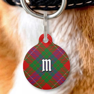 Placa Para Mascotas Etiqueta de identificación de mascota con tartán d