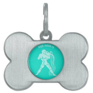 Placa Para Mascotas Etiqueta de identificación de Mascota de Aquarius
