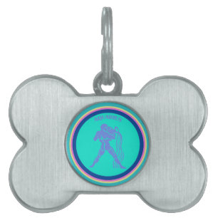 Placa Para Mascotas Etiqueta de identificación de Mascota de Aquarius