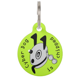 Placa Para Mascotas Etiqueta de identificación de mascota de ciberperr