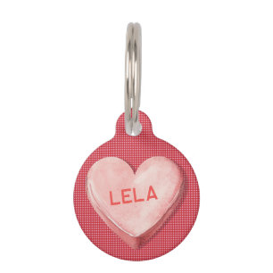 Placa Para Mascotas etiqueta de identificación de mascota de corazón d