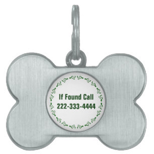 Placa Para Mascotas Etiqueta de identificación de mascota de desplazam
