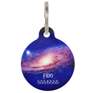 Placa Para Mascotas Etiqueta de identificación de mascota de galaxia