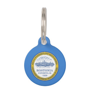 Placa Para Mascotas Etiqueta de identificación de mascota de la bander