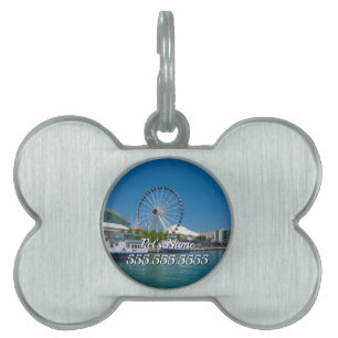 Placa Para Mascotas Etiqueta de identificación de mascota de muelle de