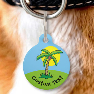 Placa Para Mascotas Etiqueta de identificación de mascota de palmera d