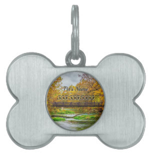 Placa Para Mascotas Etiqueta de identificación de mascota de río Alley