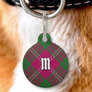 Placa Para Mascotas Etiqueta de identificación de mascota de tartán de